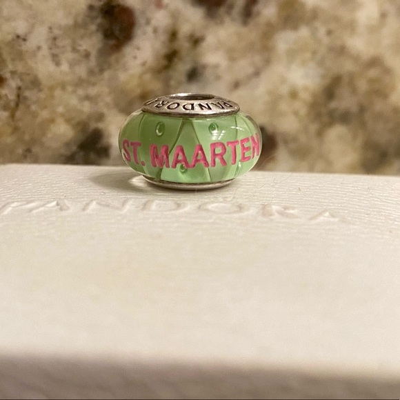 Pandora St. Maarten Exclusive Murano Charm - Picture 1 of 9